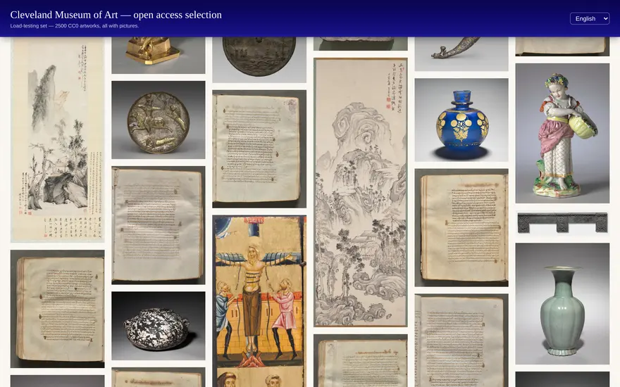 The same collection, further down the page: the mosaic continues without a break.